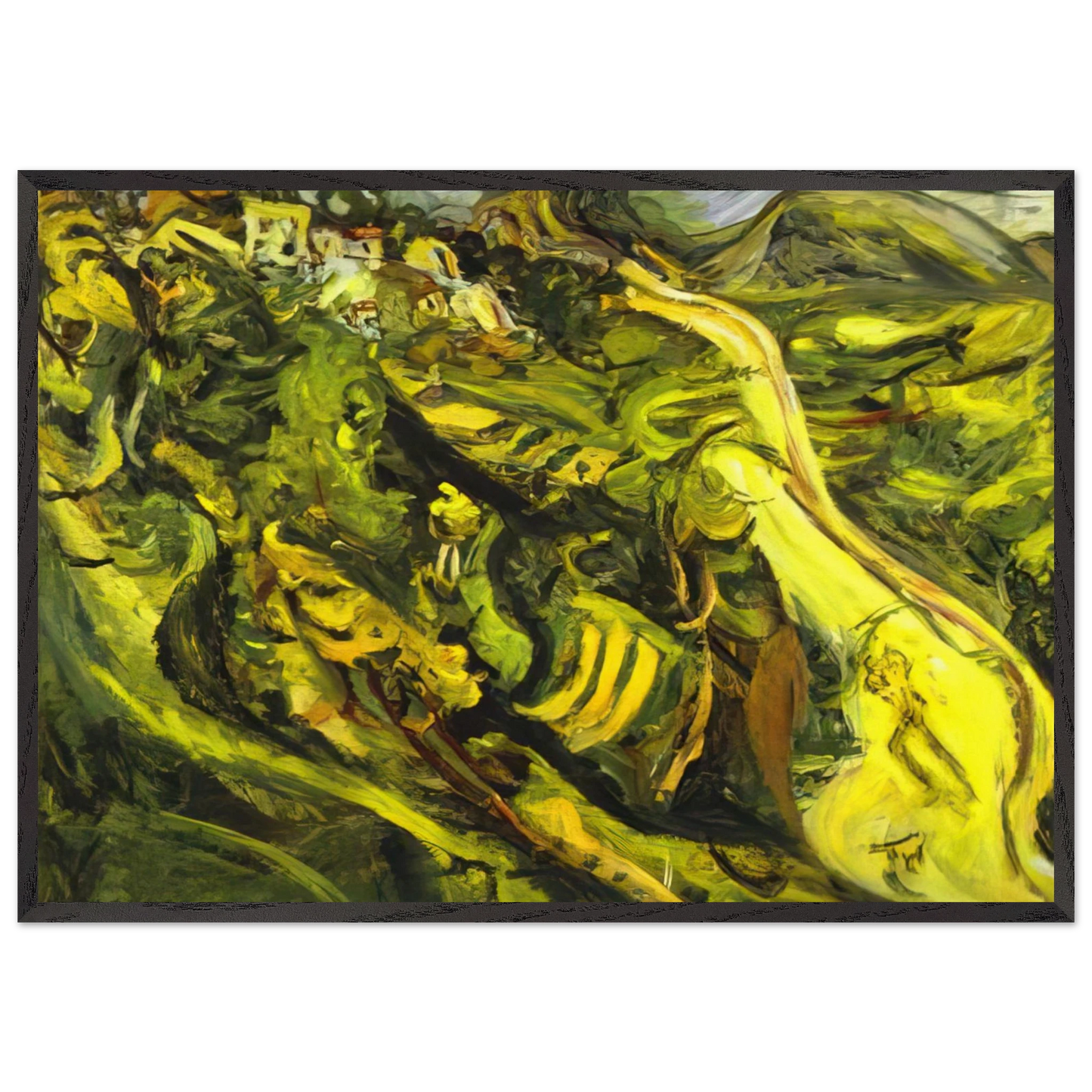 ROAD AT CAGNES - Chaim Soutine 70x100 cm / 28x40 inches Framed Art Print – Black Wooden Frame