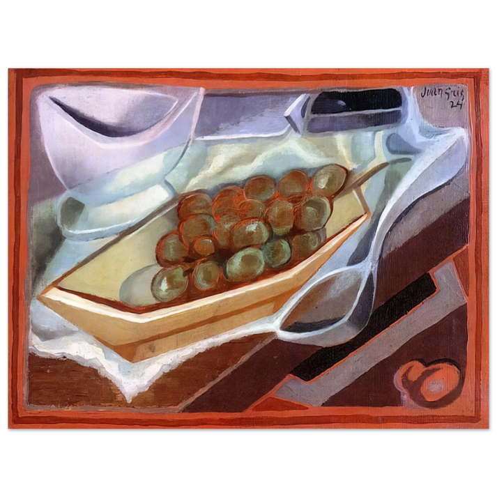 Juan Gris - THE BUNCH OF GRAPES 1924  75x100 cm / 30x40inches Fine Art Poster
