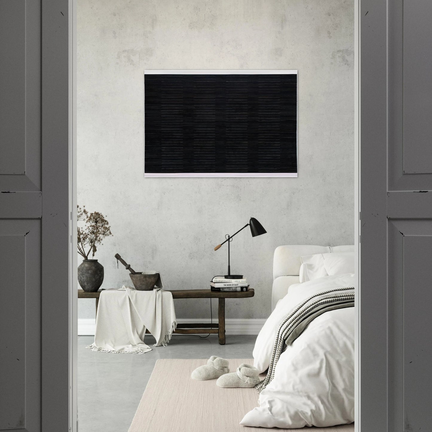 The Sea - Agnes Martin Brushed Aluminum Print - 70x100 cm / 28x40 inches | Agnes Martin Aluminum Print | Agnes Martin Prints