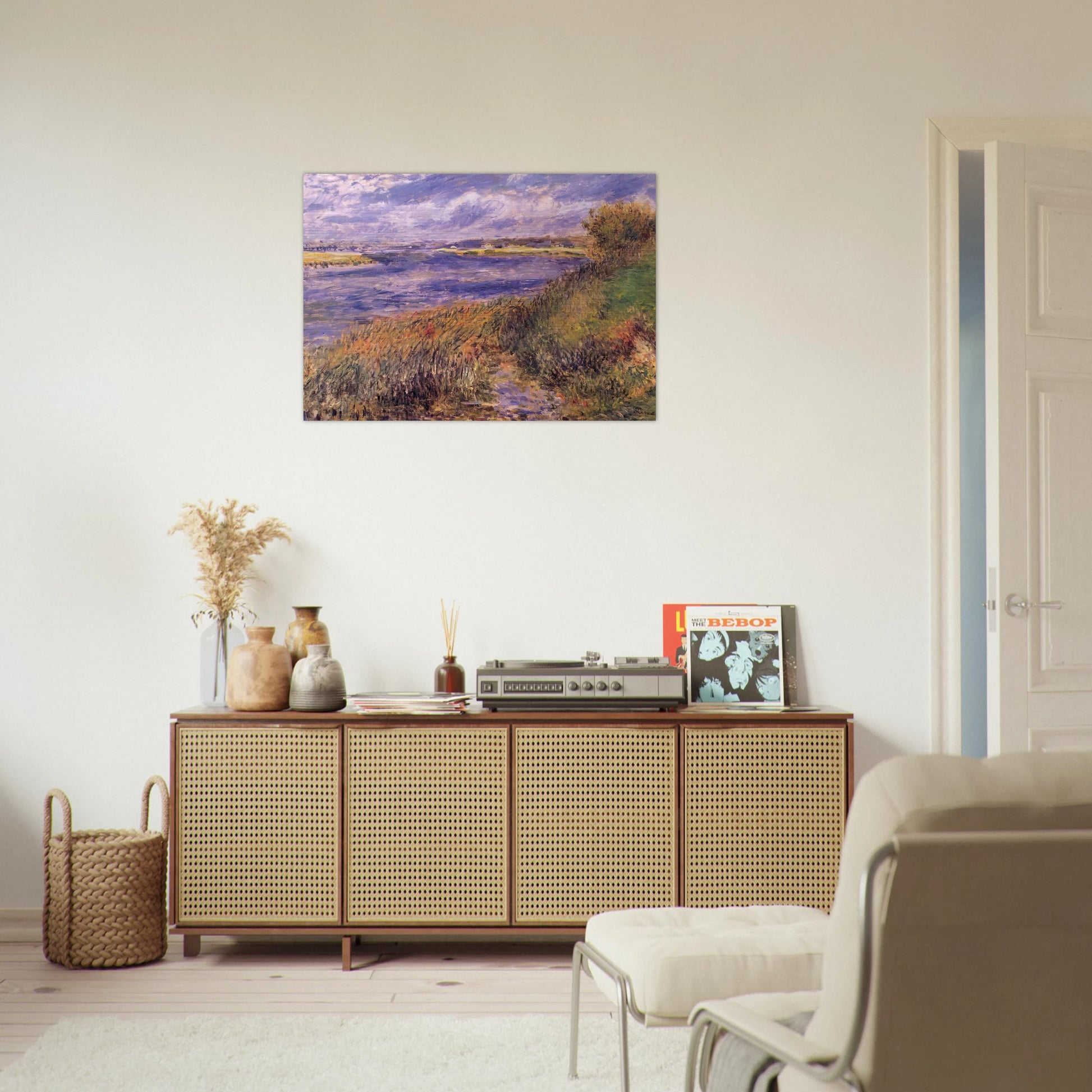 Banks of the Seine at Champrosay - Pierre-Auguste Renoir Brushed Aluminum Print - 70x100 cm / 28x40 inches | Pierre-Auguste Renoir Aluminum Print | Pierre-Auguste Renoir Prints