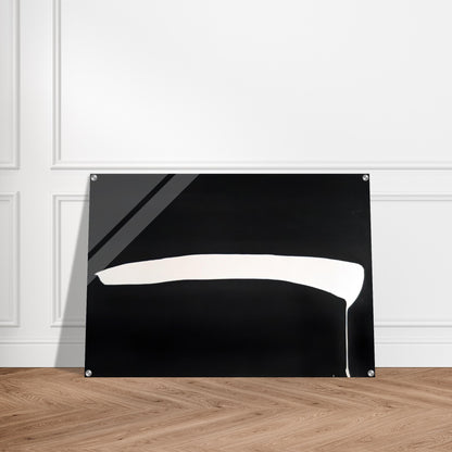 White Line on Black - 1968 - Jiro Yoshihara Acrylic Print - 70x100 cm / 28x40″ inches