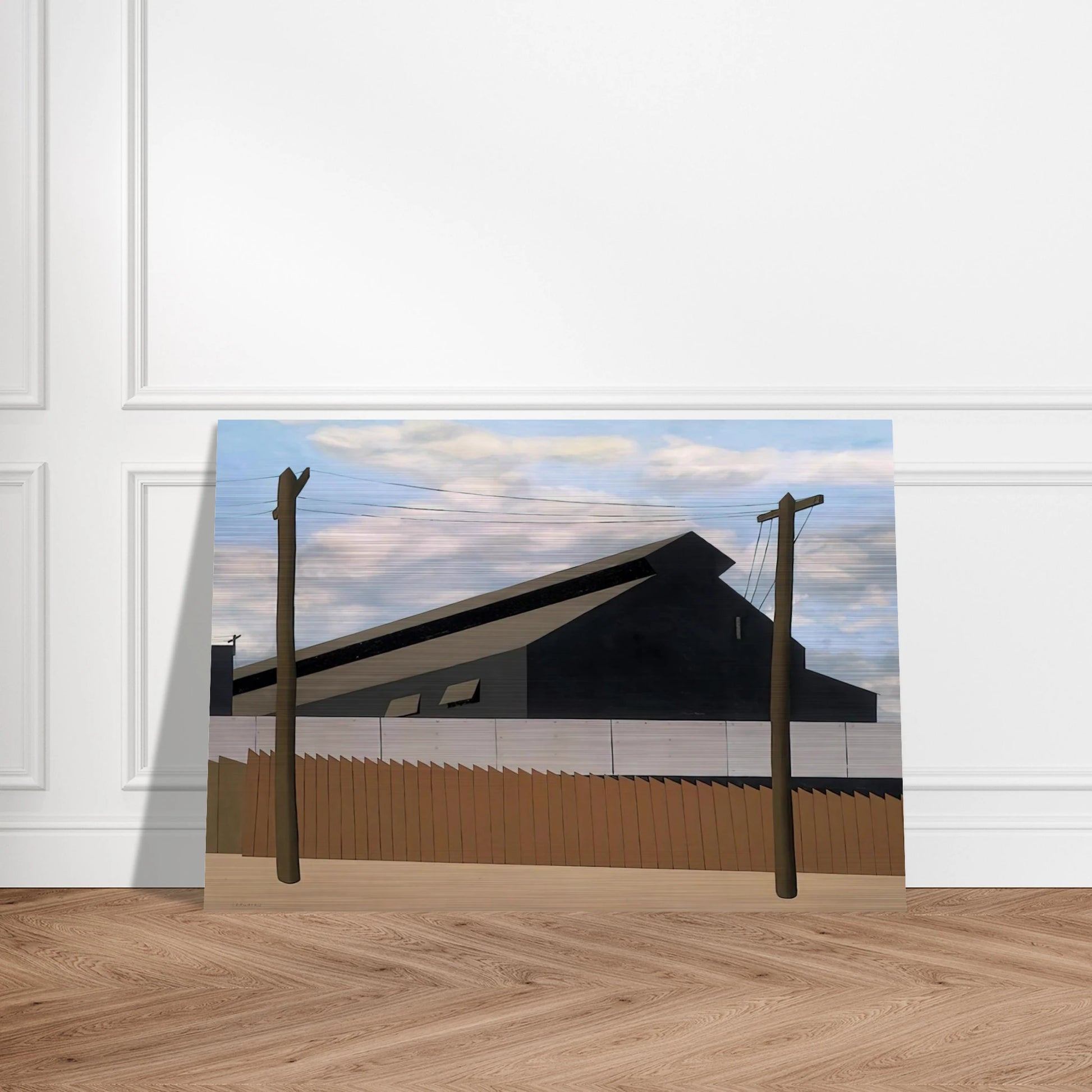 Steel Foundry, Coatesville, Pa. - 1937 - Ralston Crawford Brushed Aluminum Print - 70x100 cm / 28x40 inches | Ralston Crawford Aluminum Print | Ralston Crawford Prints