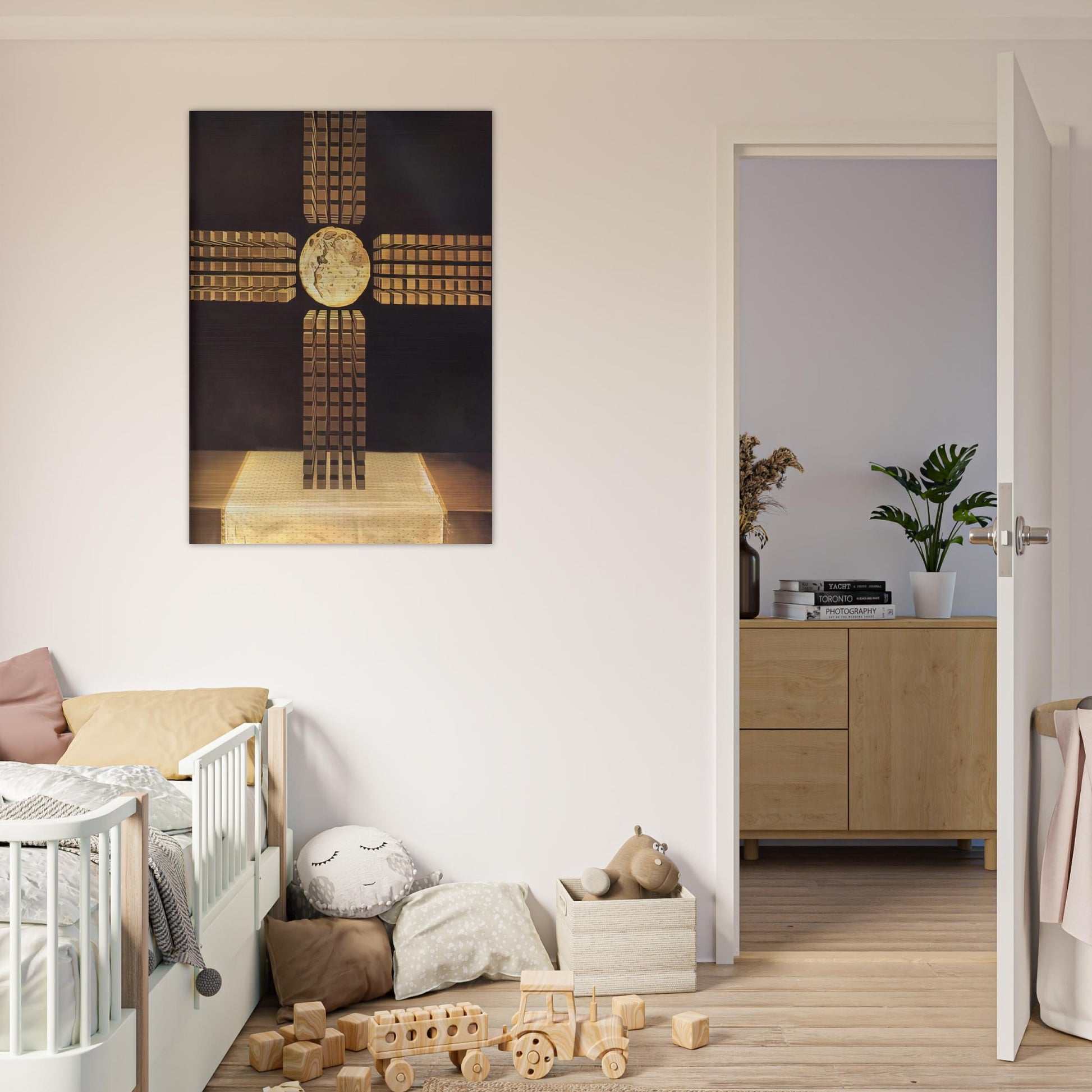NUCLEAR CROSS - Salvador Dali Brushed Aluminum Print - 70x100 cm / 28x40 inches | Salvador Dali Aluminum Print | Salvador Dali Prints