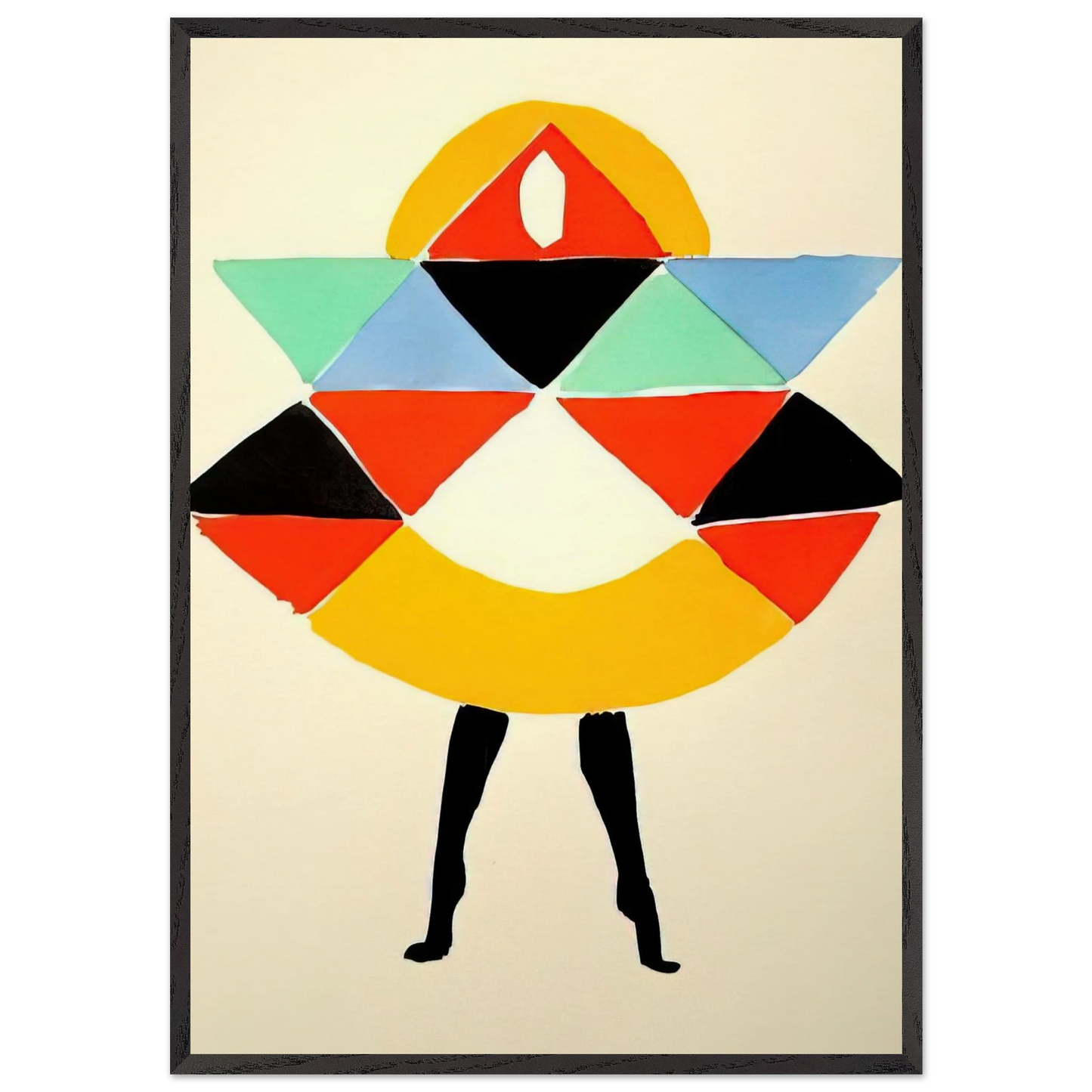 TERK - Sonia Delaunay 70x100 cm / 28x40 inches Framed Art Print – Black Wooden Frame