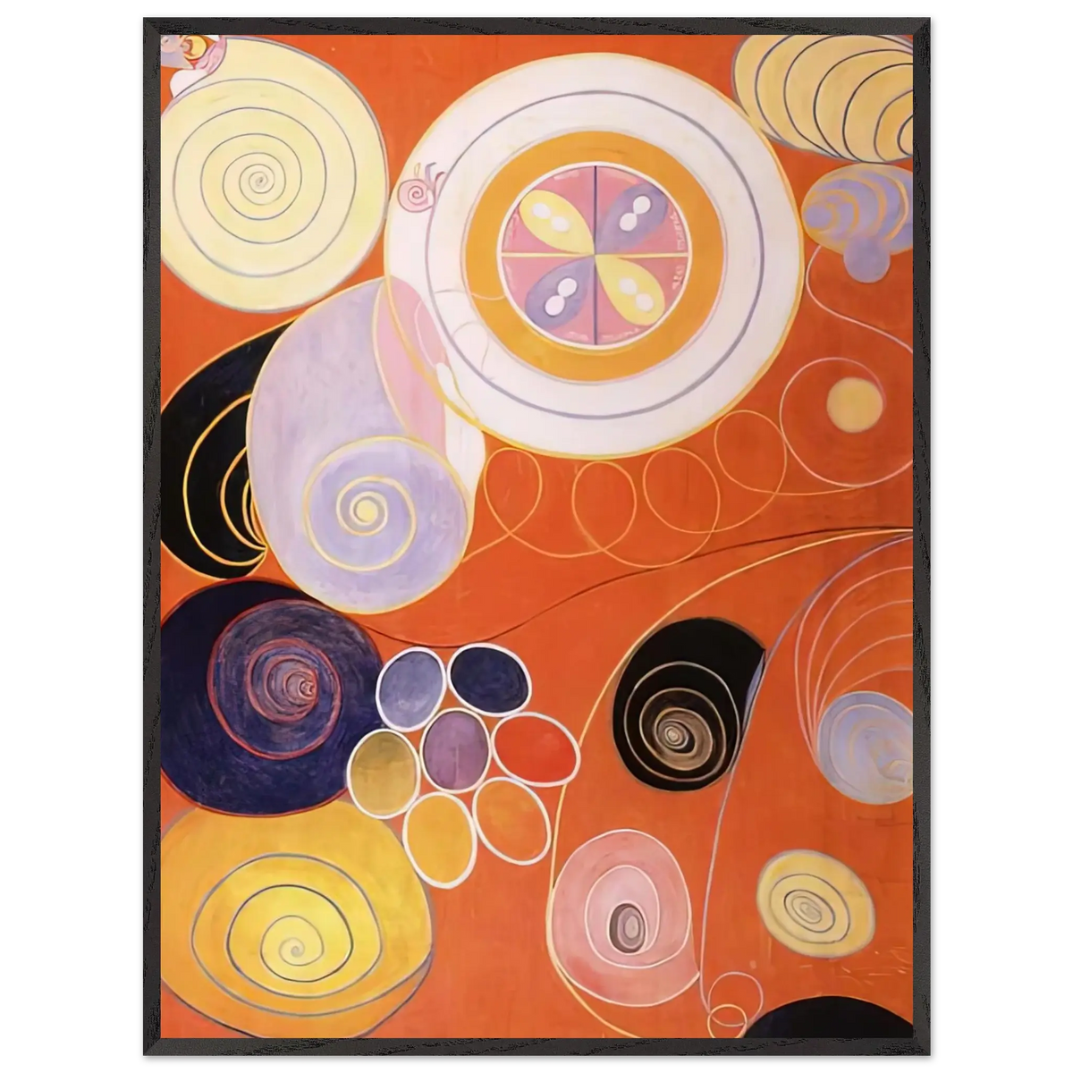 Hilma af Klint - THEY TENS MAINSTAY IV 1907 Wall art - 50x70 cm / 20x28 inches - Premium Wooden Framed Poster With Fine Art Paper - Wood frame