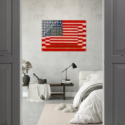 THREE FLAGS 1958 - Jasper Johns Acrylic Print - 70x100 cm / 28x40″ inches | Jasper Johns Wall Art | Jasper Johns Prints
