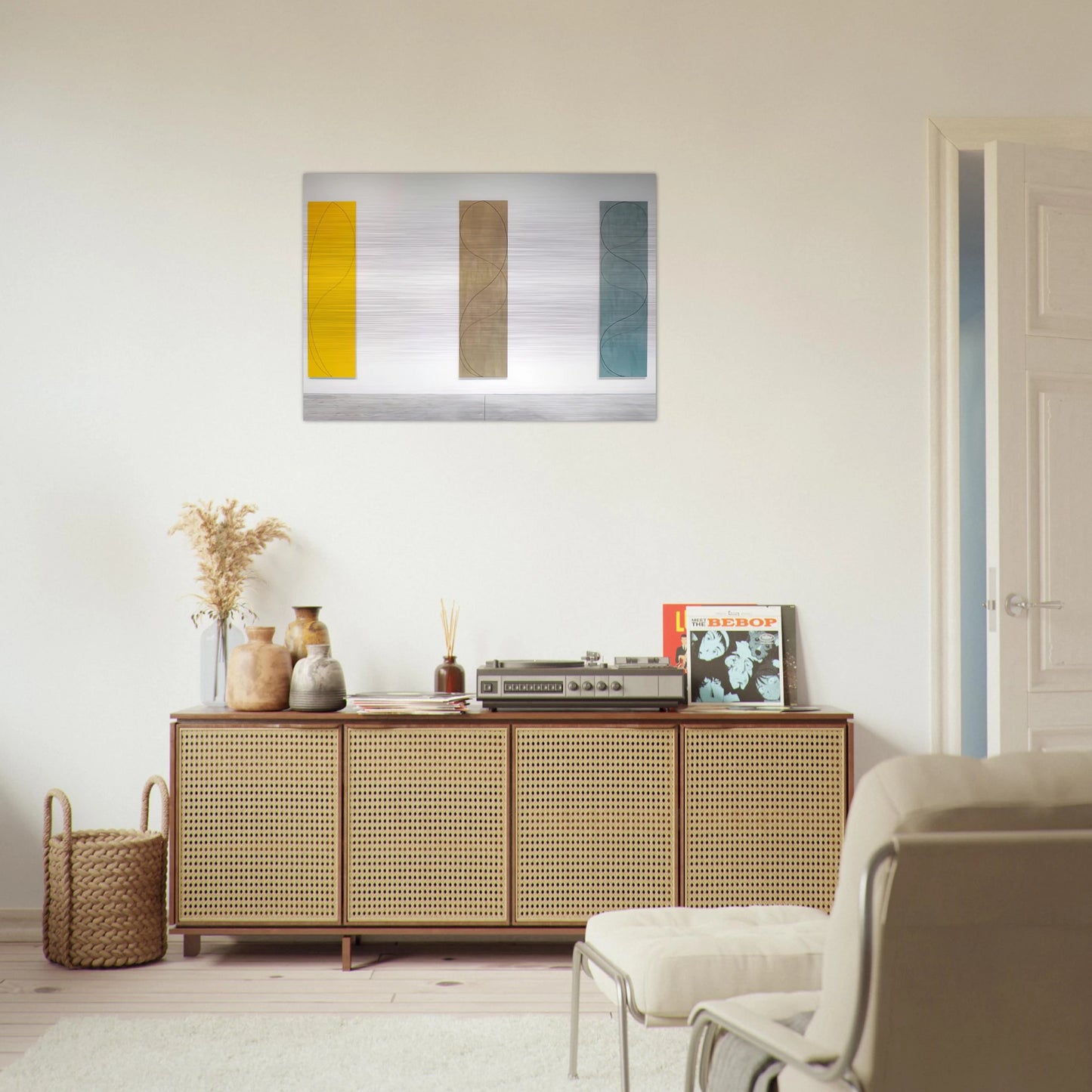 COLUMN PAINTINGS 2004 - Robert Mangold Brushed Aluminum Print - 70x100 cm / 28x40 inches | Robert Mangold Aluminum Print | Robert Mangold Prints