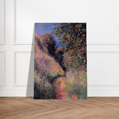 Path at Pourville - claude monet Brushed Aluminum Print - 70x100 cm / 28x40 inches | claude monet Aluminum Print | claude monet Prints