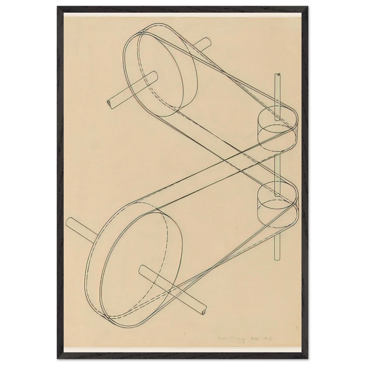 Untitled N35 - Man Ray 70x100 cm / 28x40 inches Framed Art Print – Black Wooden Frame