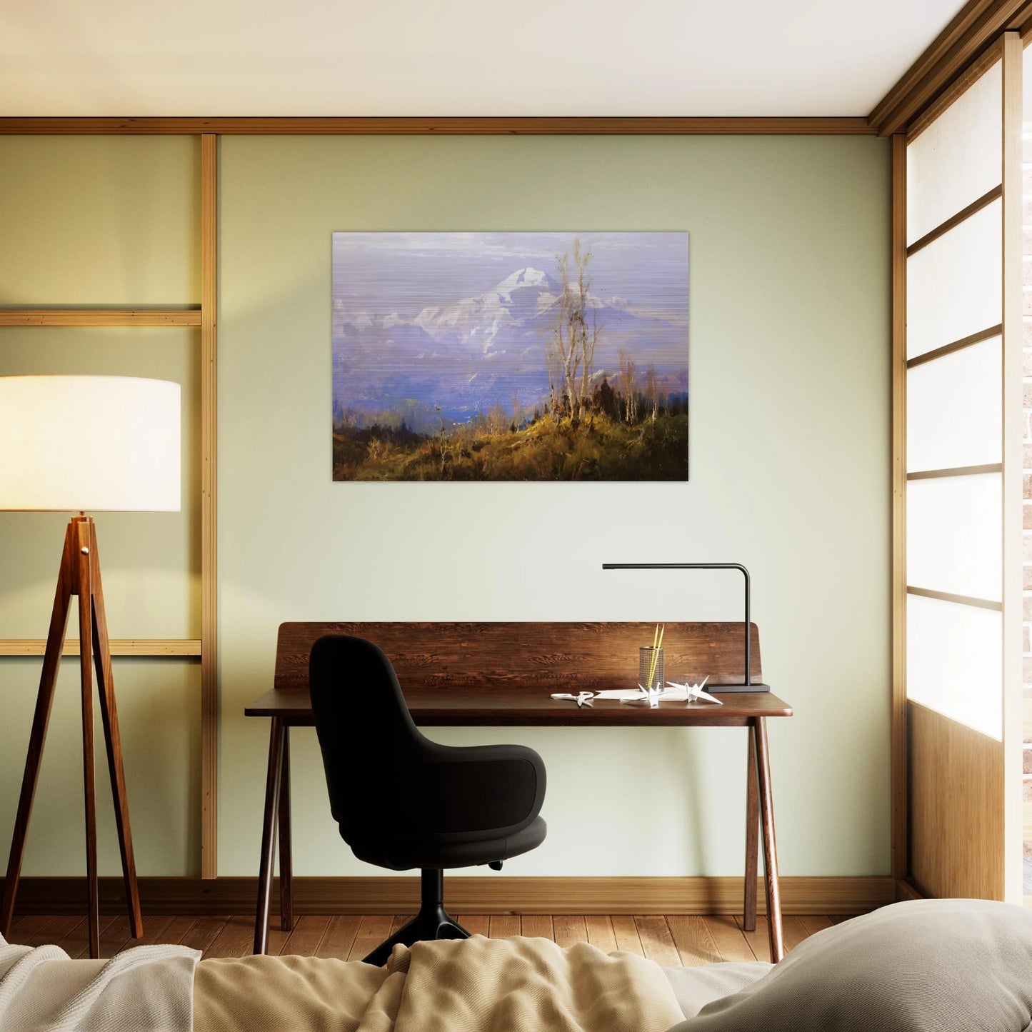 Mount McKinley - Romanticism - Sydney Laurence Brushed Aluminum Print - 70x100 cm / 28x40 inches | Sydney Laurence Aluminum Print | Sydney Laurence Prints