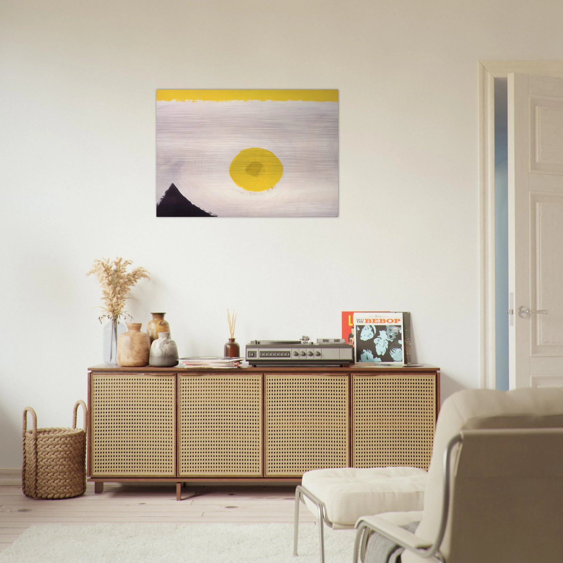 Untitled  F 60-1  - Al Held Brushed Aluminum Print - 70x100 cm / 28x40 inches | Al Held Aluminum Print | Al Held Prints