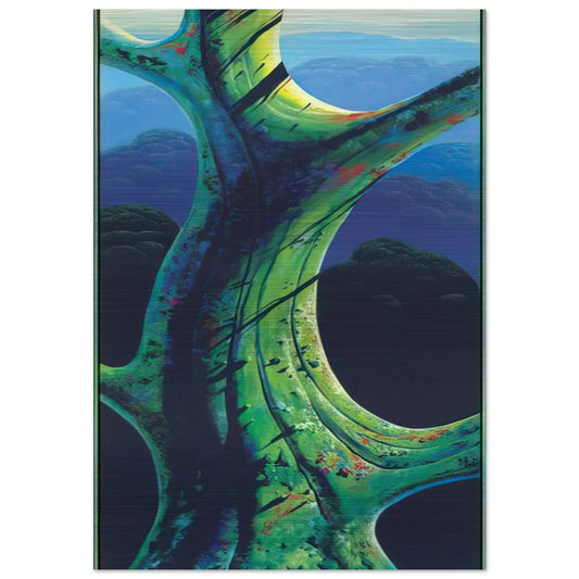 Sky Reach - Eyvind Earle Brushed Aluminum Print - 70x100 cm / 28x40 inches | Eyvind Earle Aluminum Print | Eyvind Earle Prints