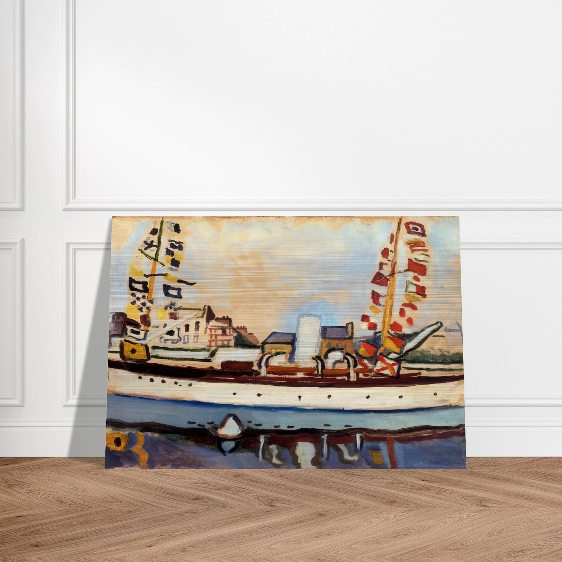 THE ENGLISH YACHT 1906 - Raoul Dufy Brushed Aluminum Print - 70x100 cm / 28x40 inches | Raoul Dufy Aluminum Print | Raoul Dufy Prints