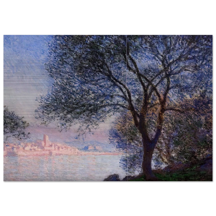 Antibes Seen from the Salis Gardens 02 - claude monet Brushed Aluminum Print - 70x100 cm / 28x40 inches | claude monet Aluminum Print | claude monet Prints