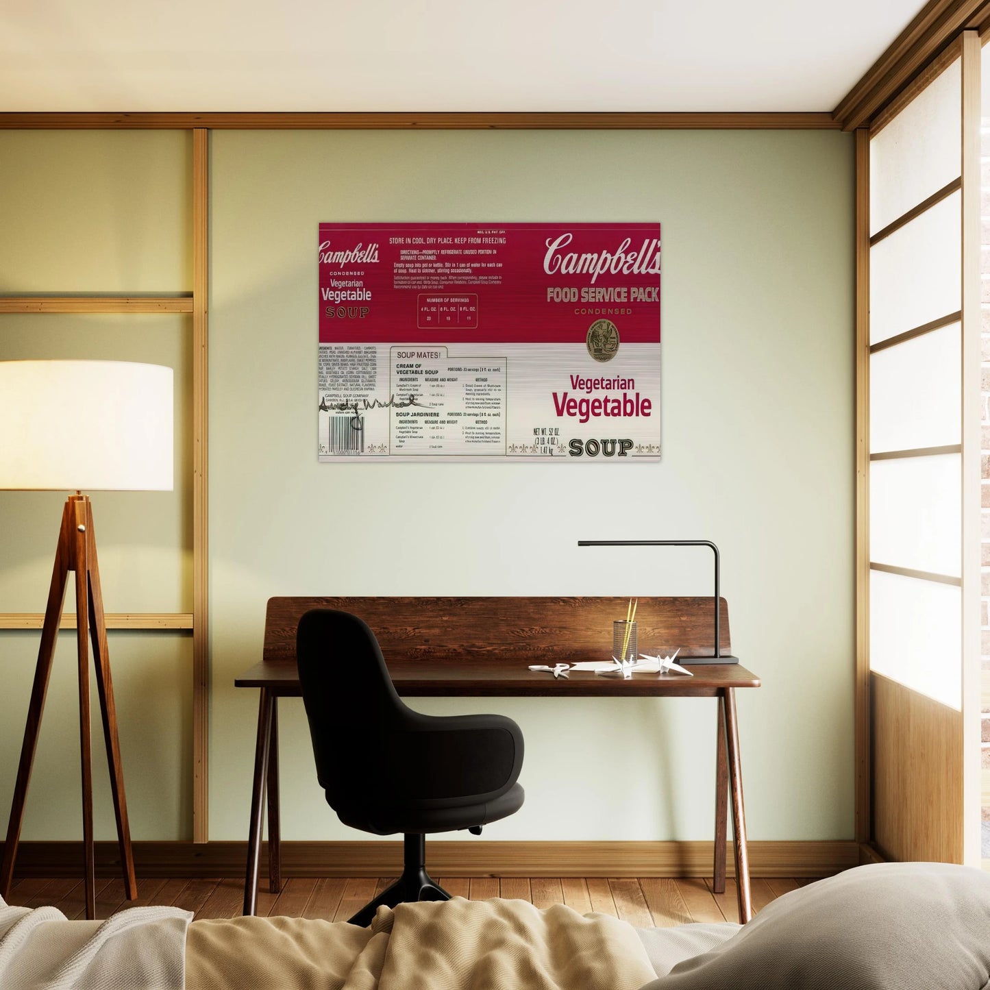 Campbell Soup Company - Andy Warhol Brushed Aluminum Print - 70x100 cm / 28x40 inches | Andy Warhol Aluminum Print | Andy Warhol Prints