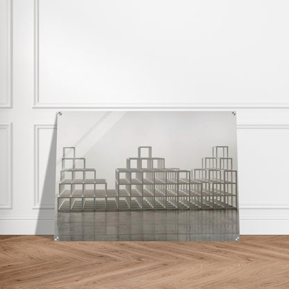 Structure with Three Towers - Sol LeWitt Acrylic Print - 70x100 cm / 28x40″ inches | Sol LeWitt Wall Art | Sol LeWitt Prints