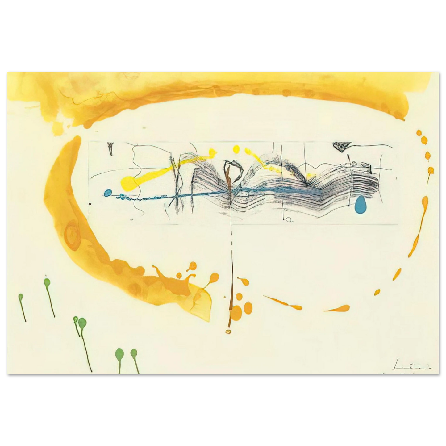 Helen Frankenthaler - Making Music - 2000 Wall art - 13x18 cm / 5x7 inches - Fine Art Poster-canvas - -