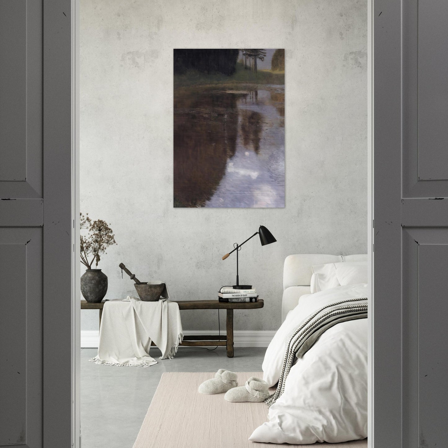 QUIET POND IN THE PARK OF APPEAL - Gustav Klimt Brushed Aluminum Print - 70x100 cm / 28x40 inches | Gustav Klimt Aluminum Print | Gustav Klimt Prints