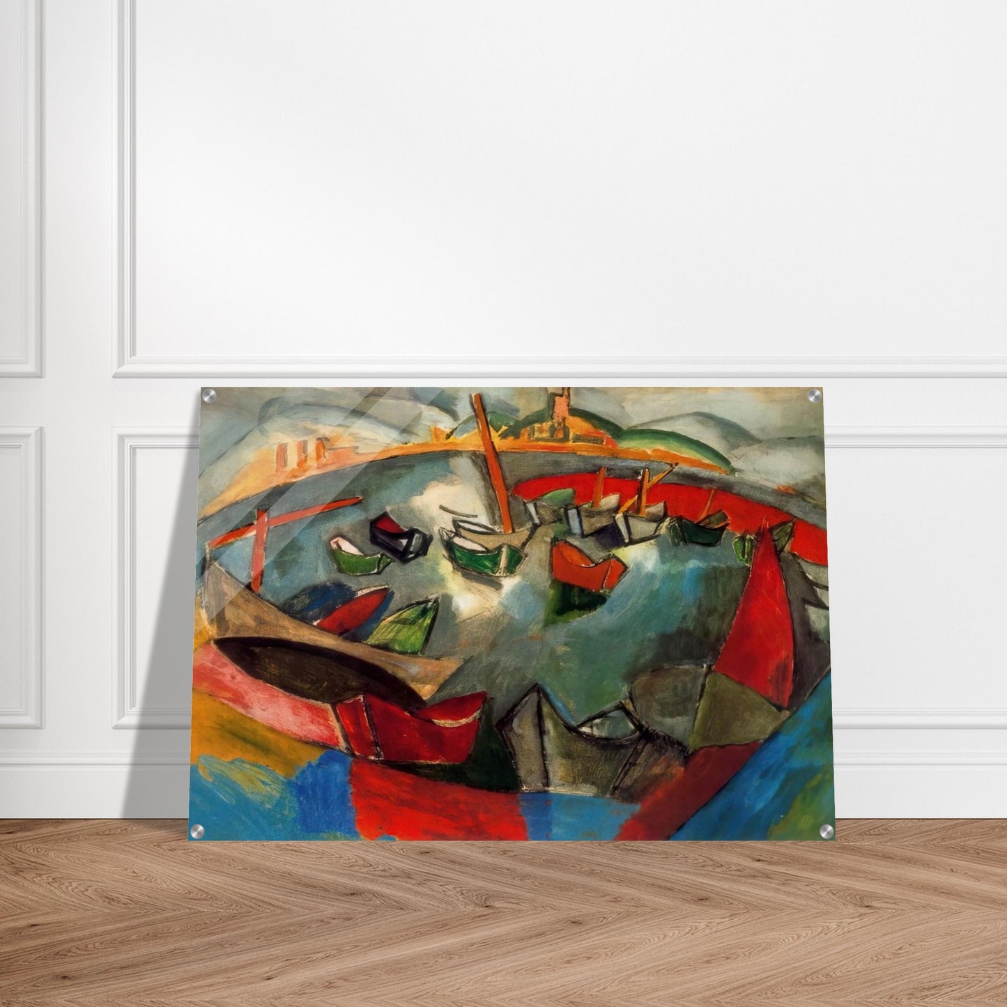 BOATS IN MARSEILLE 1908 - Raoul Dufy Acrylic Print - 70x100 cm / 28x40″ inches | Raoul Dufy Wall Art | Raoul Dufy Prints