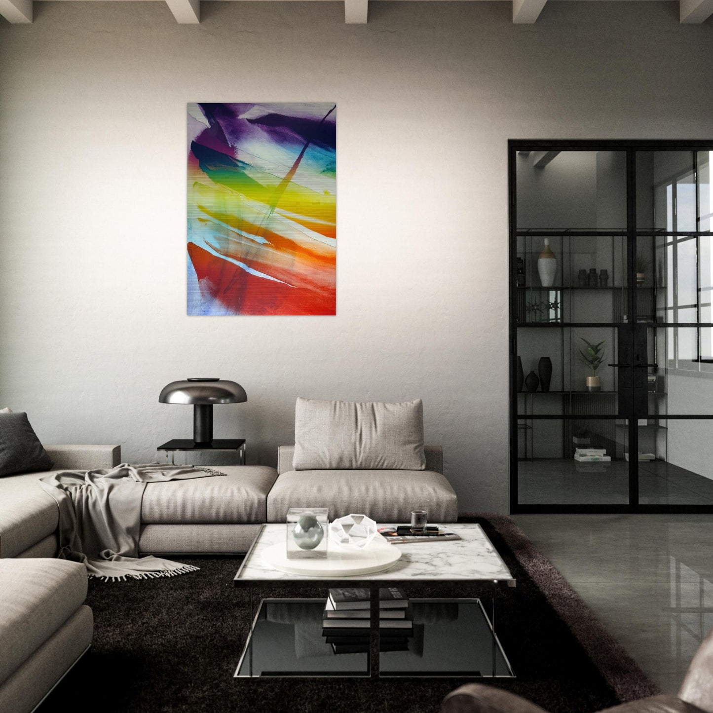 Phenomena Franklin s Kite - Paul Jenkins Brushed Aluminum Print - 70x100 cm / 28x40 inches | Paul Jenkins Aluminum Print | Paul Jenkins Prints