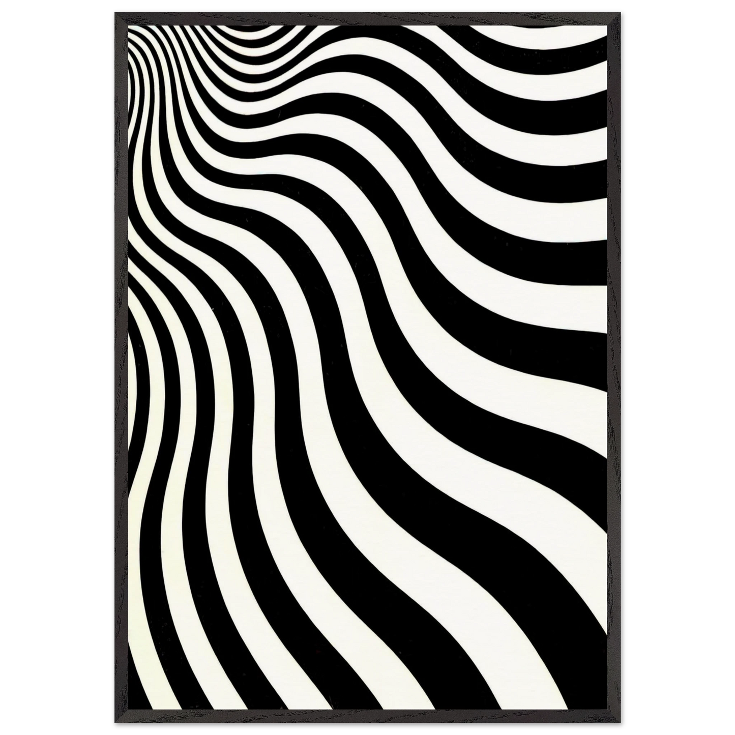 INTAKE 1964 - Bridget Riley 70x100 cm / 28x40 inches Framed Art Print – Black Wooden Frame