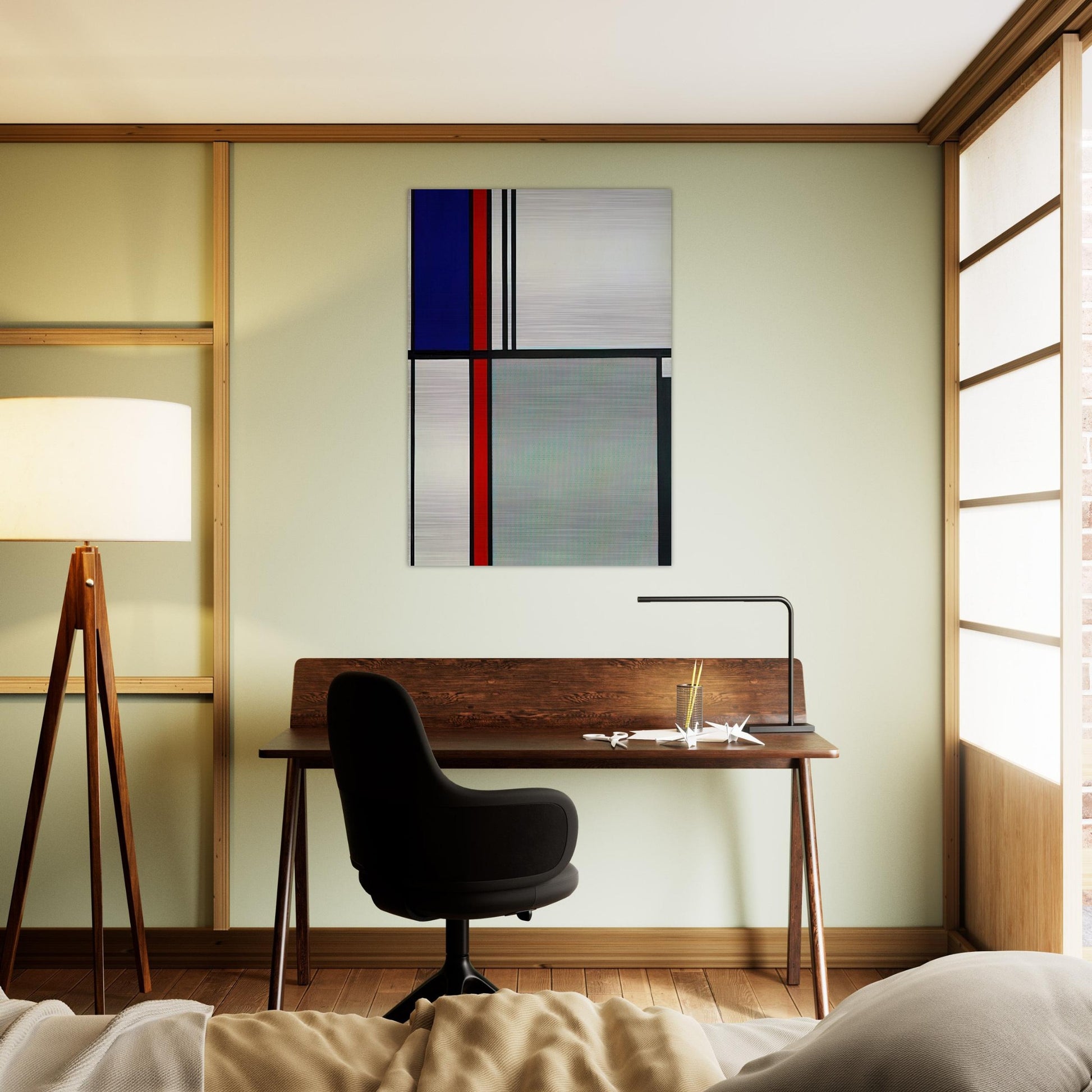 NONOBJECTIVE II 1964 - Roy Lichtenstein Brushed Aluminum Print - 70x100 cm / 28x40 inches | Roy Lichtenstein Aluminum Print | Roy Lichtenstein Prints