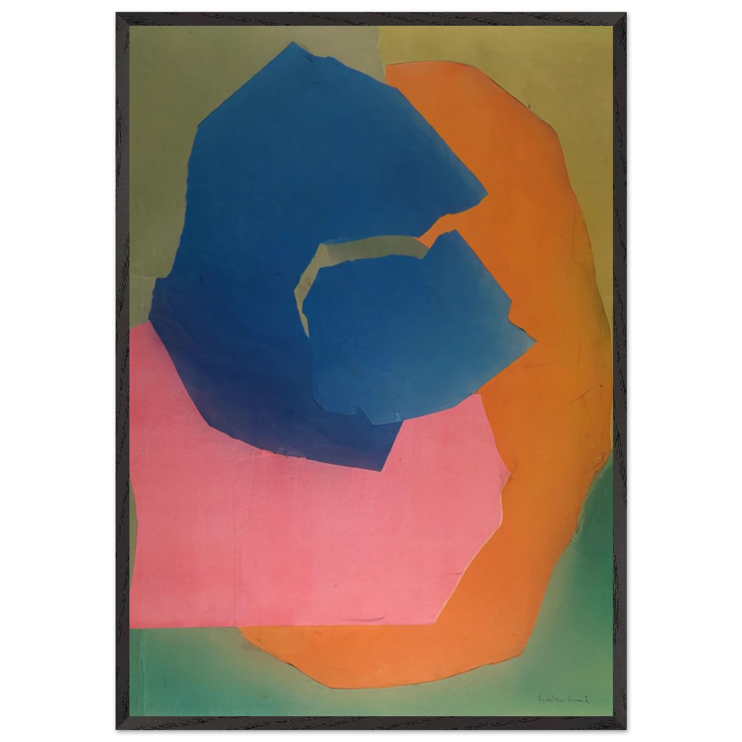 KALANI HAWAII 1969 - Esteban Vicente 70x100 cm / 28x40 inches Framed Art Print – Black Wooden Frame
