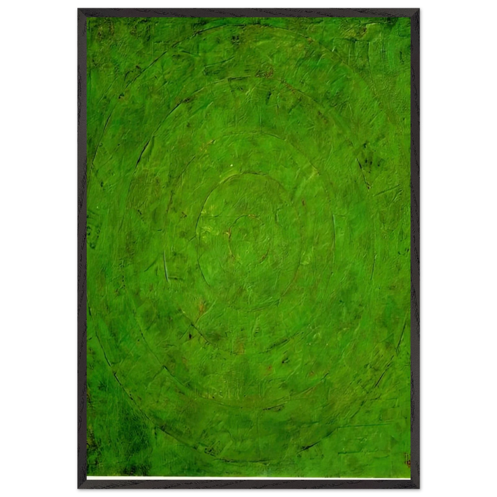 GREEN TARGET - Jasper Johns 70x100 cm / 28x40 inches Framed Art Print – Black Wooden Frame