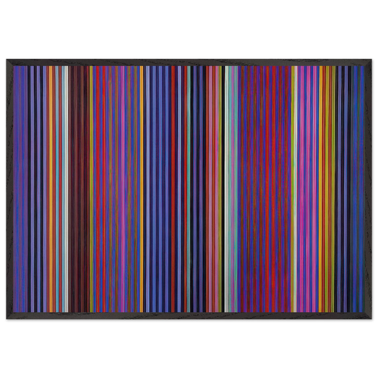 Red Witch - 1966 - Gene Davis 70x100 cm / 28x40 inches Framed Art Print – Black Wooden Frame