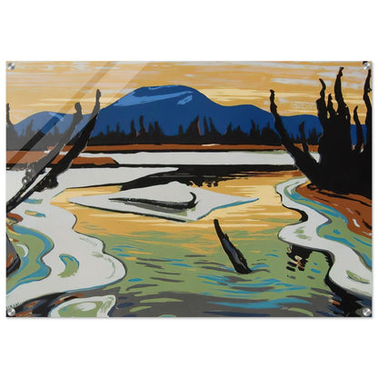 Smart River Alaska - 1945 - A.Y. Jackson Acrylic Print - 70x100 cm / 28x40″ inches | A.Y. Jackson Wall Art | A.Y. Jackson Prints