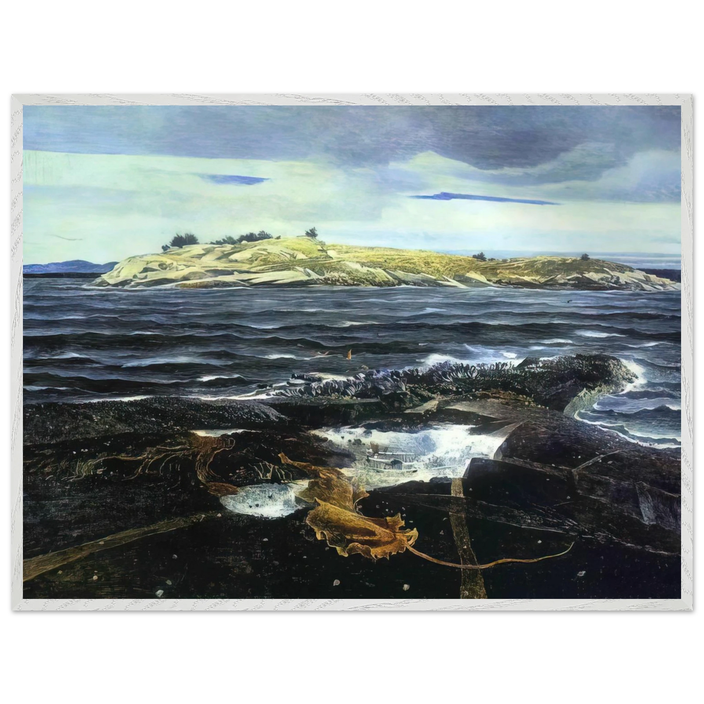 Andrew Wyeth - LITTLE CALDWELLS ISLAND Wall Art - 60x80 cm / 24x32 inches - Fine Art Poster-canvas - -