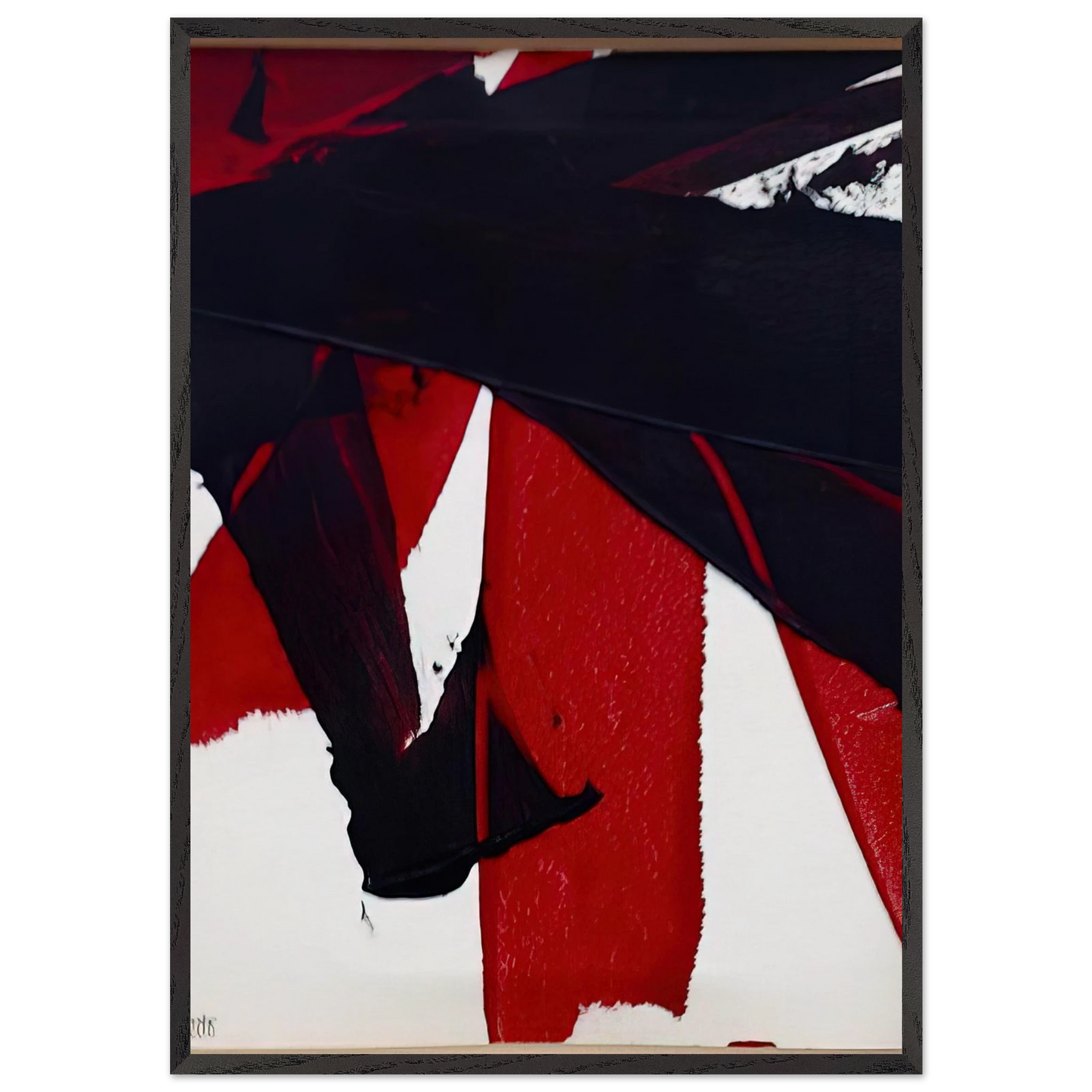 UNTITLED 2007 1 - Luis Feito 70x100 cm / 28x40 inches Framed Art Print – Black Wooden Frame