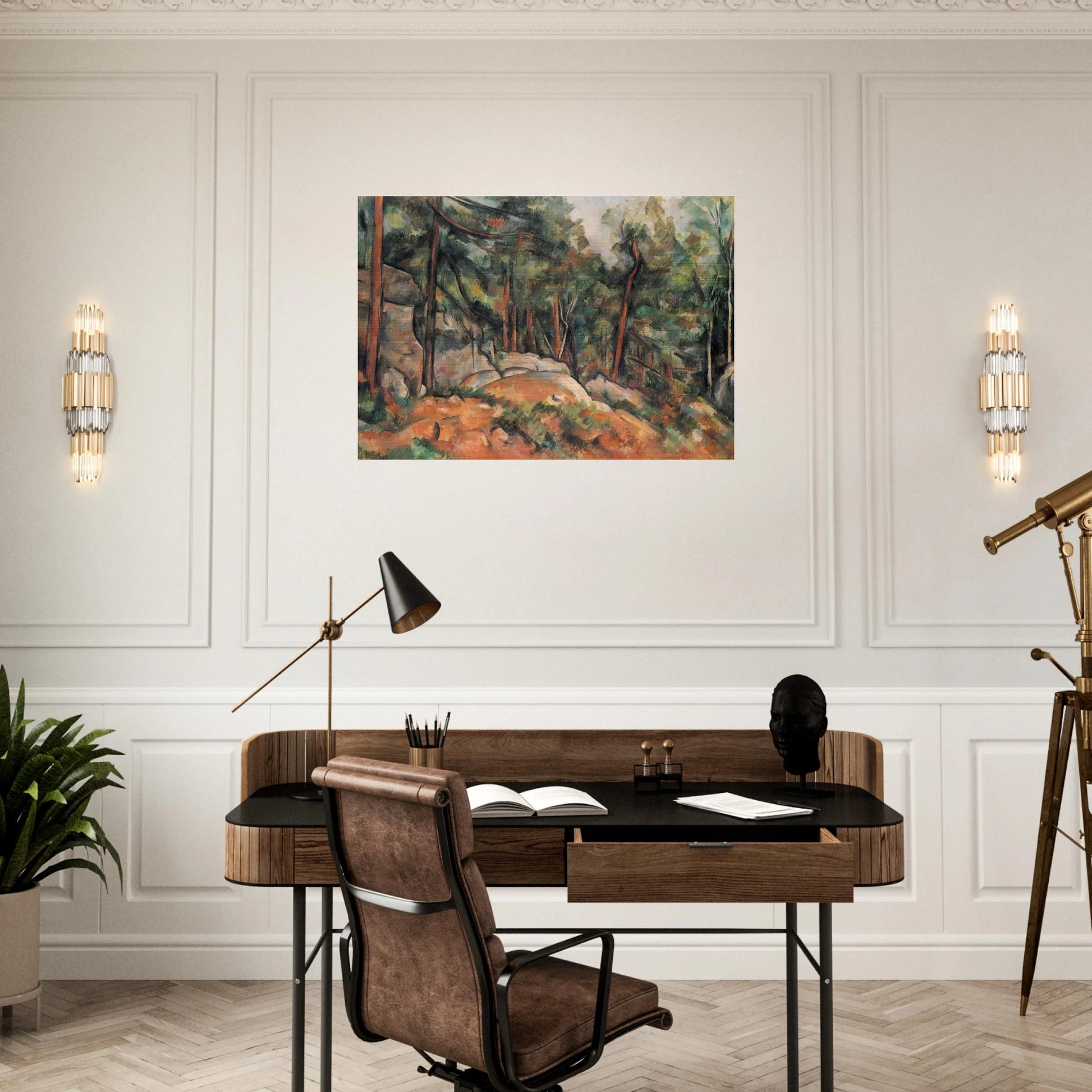 In the Forest - Paul Cézanne Brushed Aluminum Print - 70x100 cm / 28x40 inches | Paul Cézanne Aluminum Print | Paul Cézanne Prints