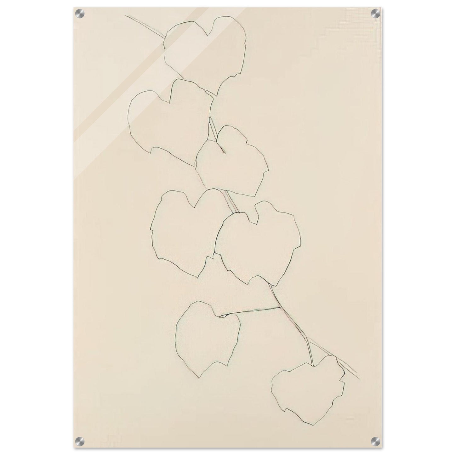 Grape Leaves II - Ellsworth Kelly Acrylic Print - 70x100 cm / 28x40″ inches