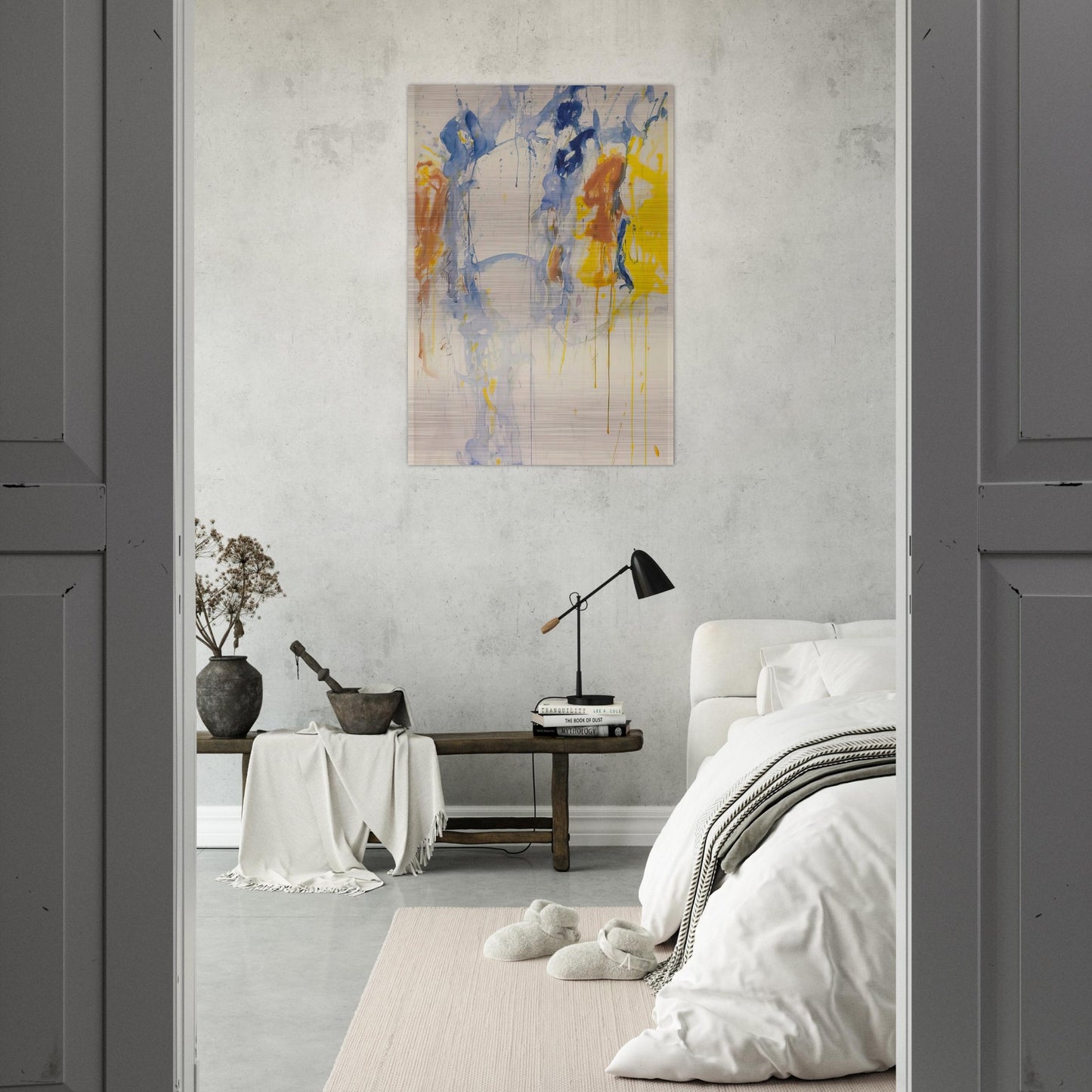 Painting - Sam Francis Brushed Aluminum Print - 70x100 cm / 28x40 inches | Sam Francis Aluminum Print | Sam Francis Prints