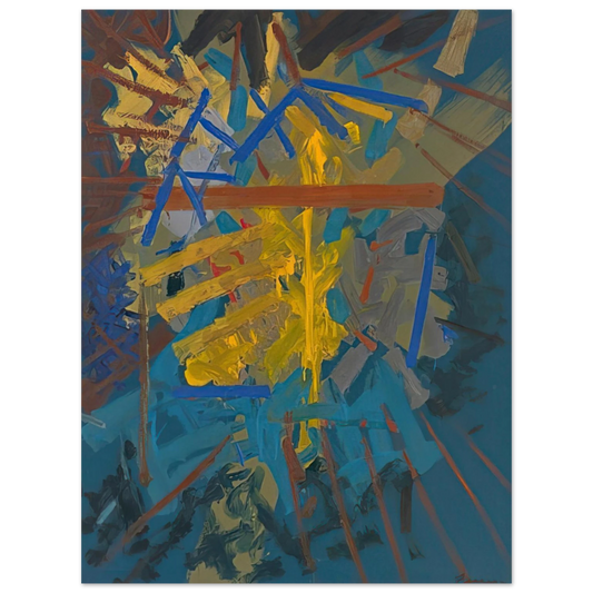 John Ferren - Broken Blue - 1958  75x100 cm / 30x40inches Fine Art Poster