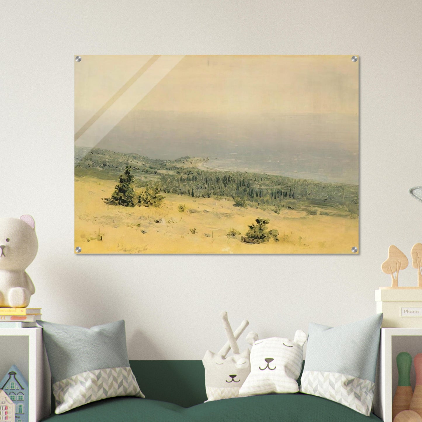 View of the beach and sea from the mountains. Crimea - Arkhyp Kuindzhi Acrylic Print - 70x100 cm / 28x40″ inches | Arkhyp Kuindzhi Wall Art | Arkhyp Kuindzhi Prints
