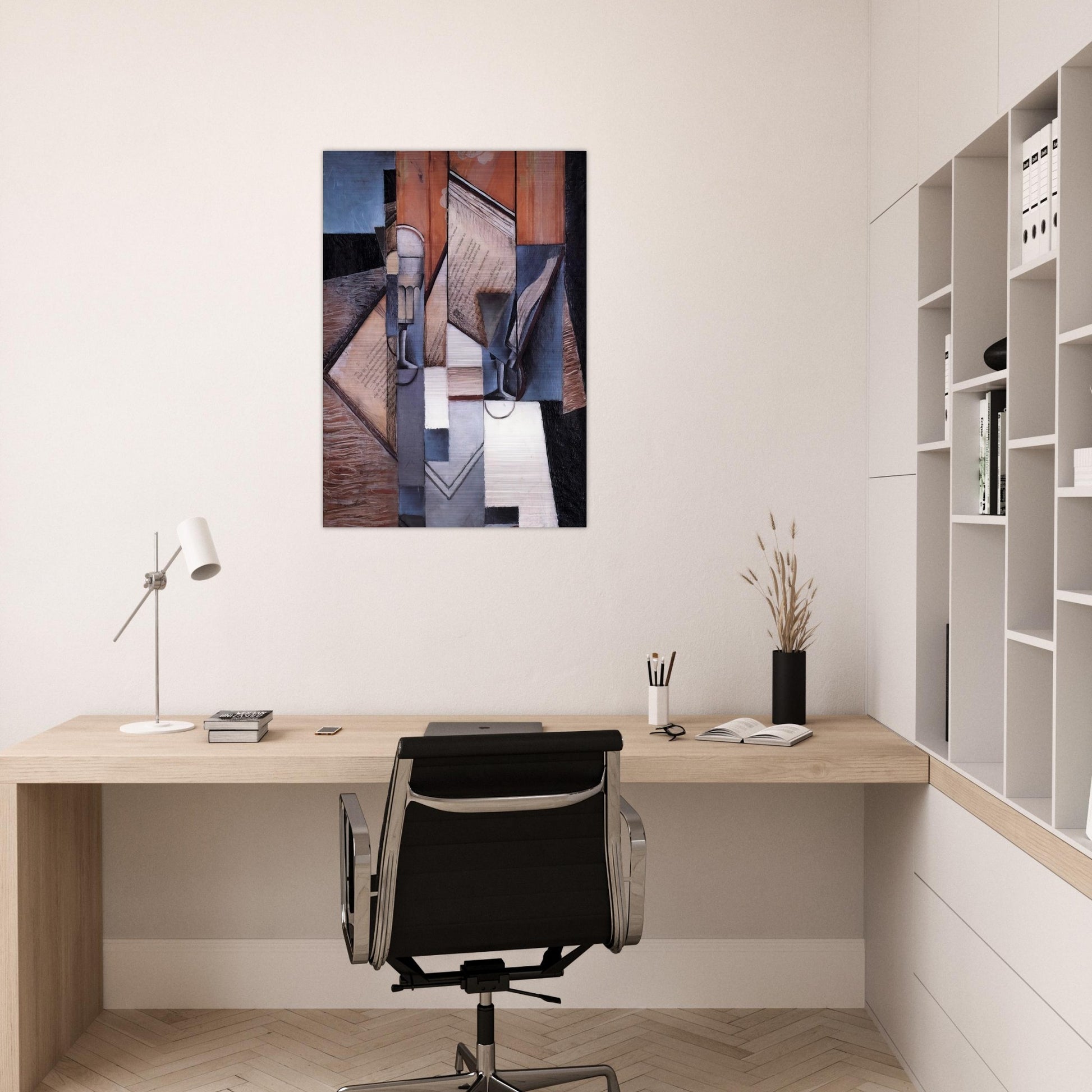 THE BOOK 1913 - Juan Gris Brushed Aluminum Print - 70x100 cm / 28x40 inches | Juan Gris Aluminum Print | Juan Gris Prints
