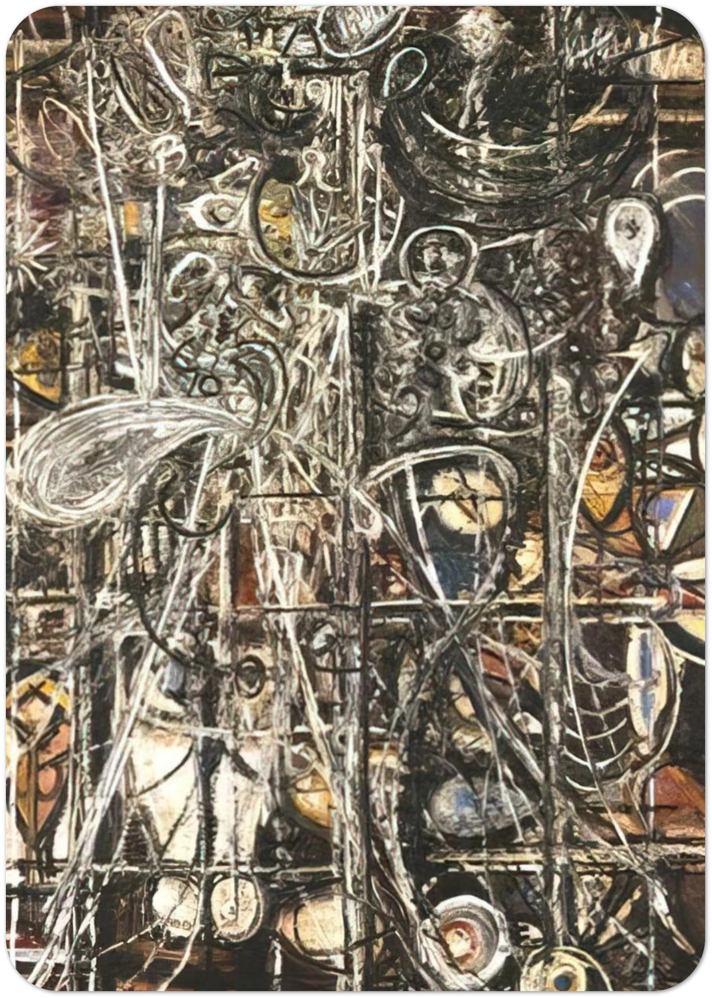 Figure By Richard Pousette-Dart Pack of 10 Post Cards | Richard Pousette-Dart Post Cards | A6 (10.5 x 14.8 cm) - 4.1 x 5.8 inches