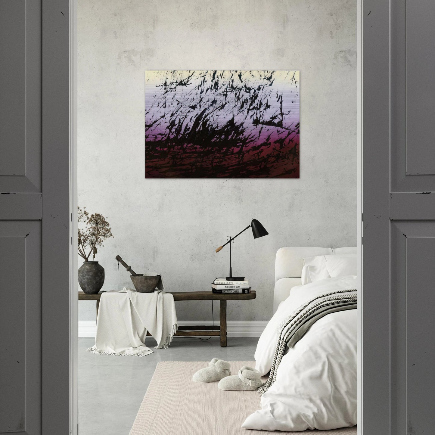 Untitled T1982-H12 - 1982 - Hans Hartung Brushed Aluminum Print - 70x100 cm / 28x40 inches | Hans Hartung Aluminum Print | Hans Hartung Prints