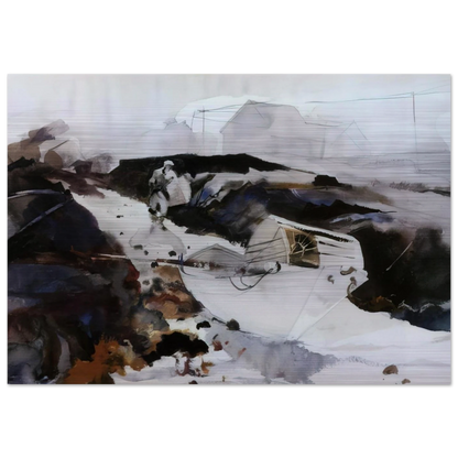 THE WHITE DORY 1941 - Andrew Wyeth Brushed Aluminum Print - 70x100 cm / 28x40 inches | Andrew Wyeth Aluminum Print | Andrew Wyeth Prints