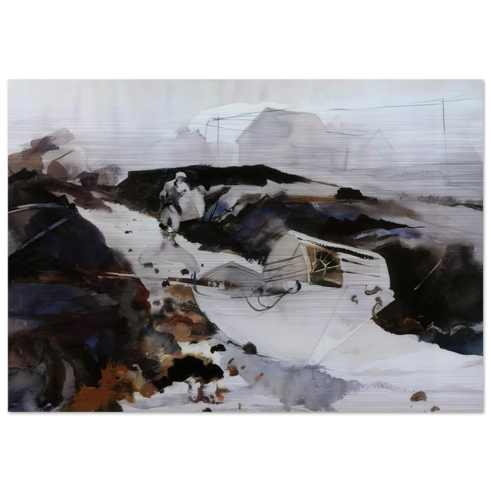 THE WHITE DORY 1941 - Andrew Wyeth Brushed Aluminum Print - 70x100 cm / 28x40 inches | Andrew Wyeth Aluminum Print | Andrew Wyeth Prints