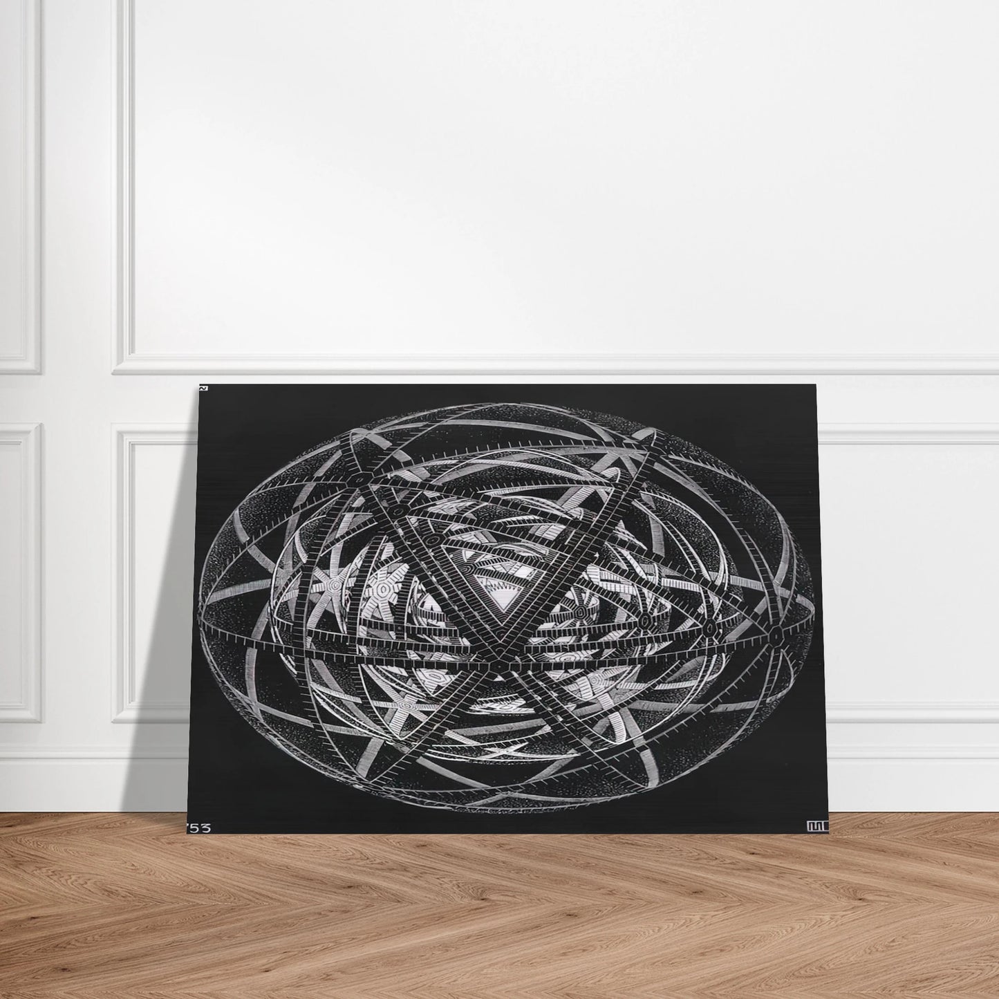 CONCENTRIC RINDS - MC Escher Brushed Aluminum Print - 70x100 cm / 28x40 inches | MC Escher Aluminum Print | MC Escher Prints