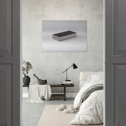 Double Ashtray Model No. 205A Cipro - 1974 - Bruno Munari Brushed Aluminum Print - 70x100 cm / 28x40 inches | Bruno Munari Aluminum Print | Bruno Munari Prints