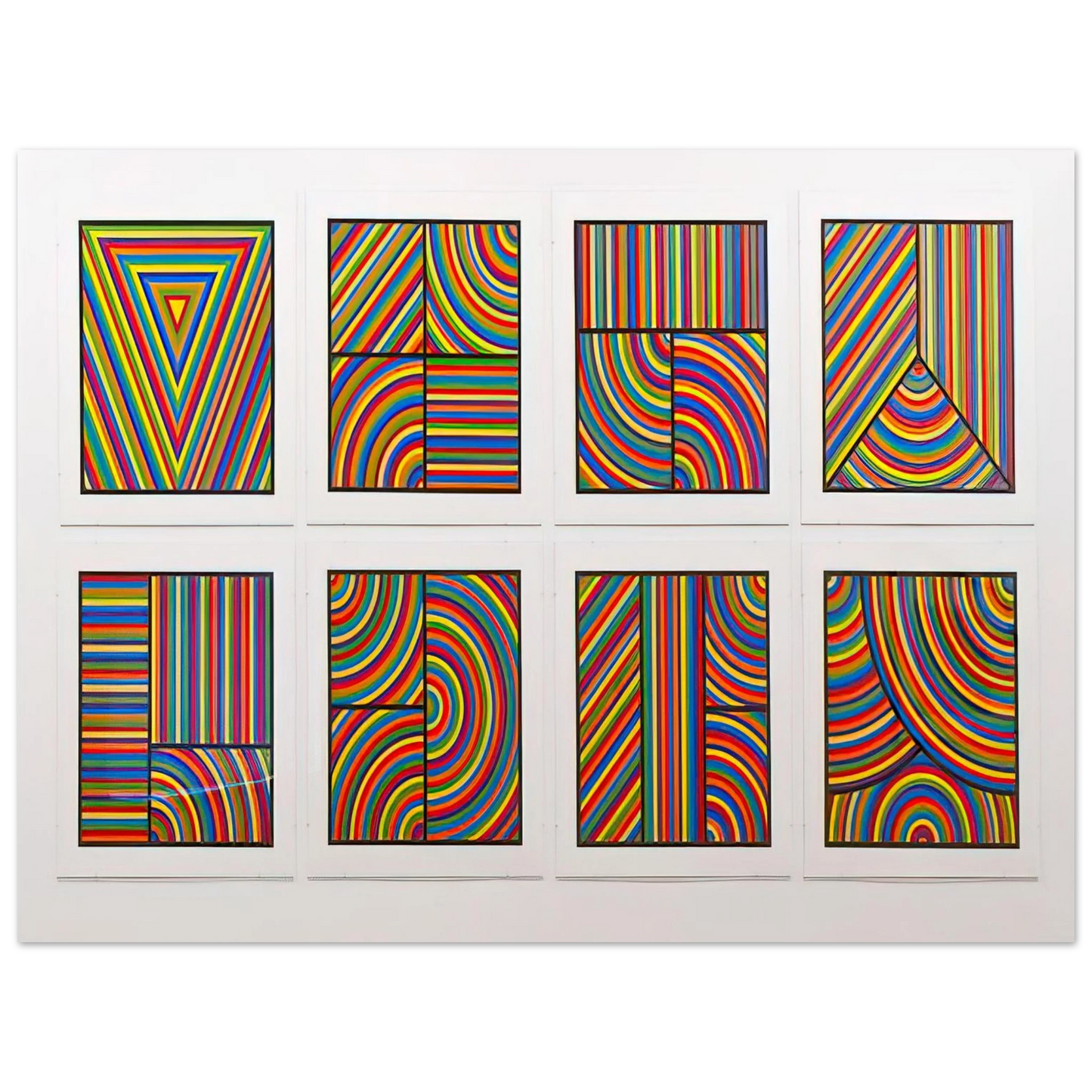 Sol LeWitt - Color Bands Wadsworth Portfolio  75x100 cm / 30x40inches Fine Art Poster