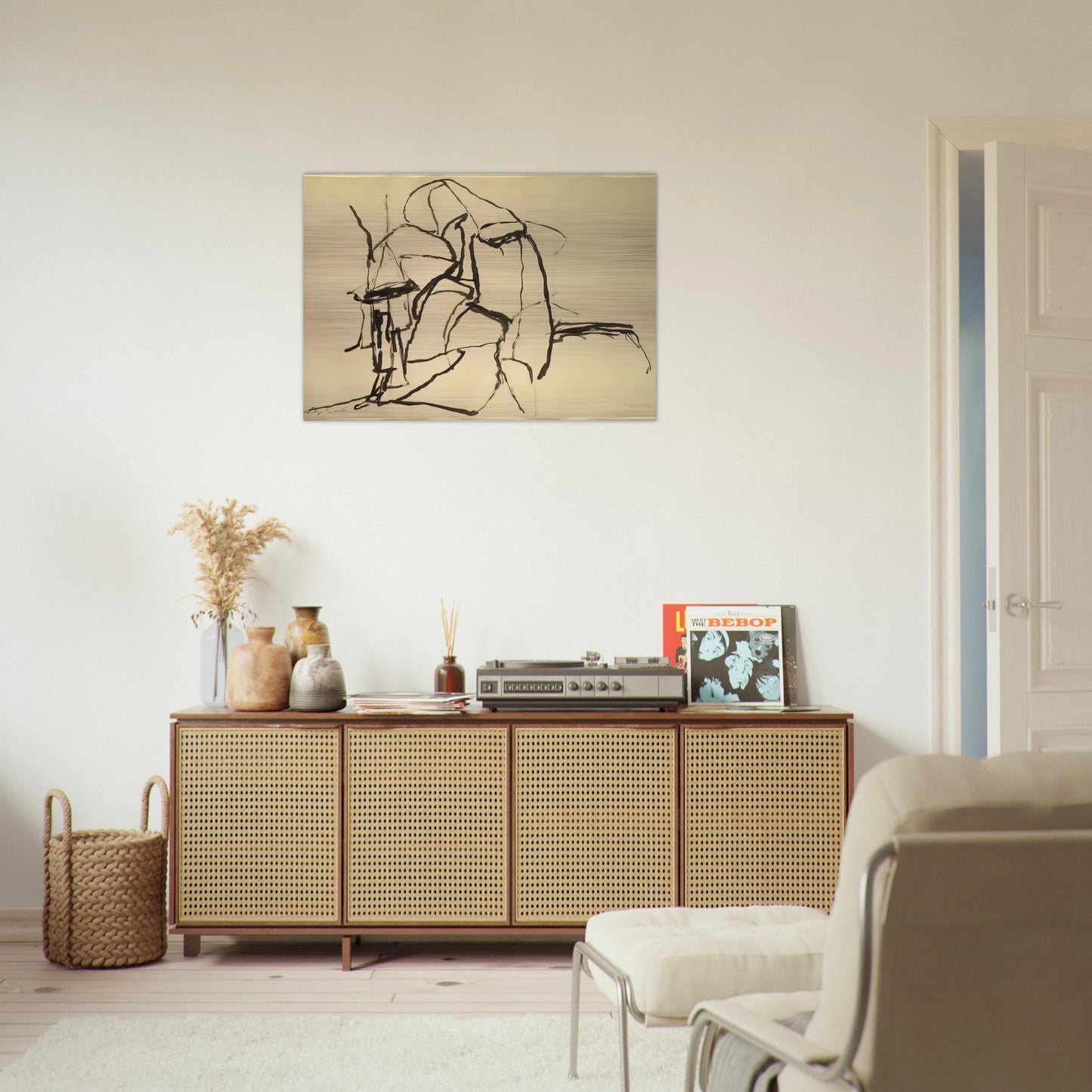 CELEBRATION - Philip Guston Brushed Aluminum Print - 70x100 cm / 28x40 inches | Philip Guston Aluminum Print | Philip Guston Prints
