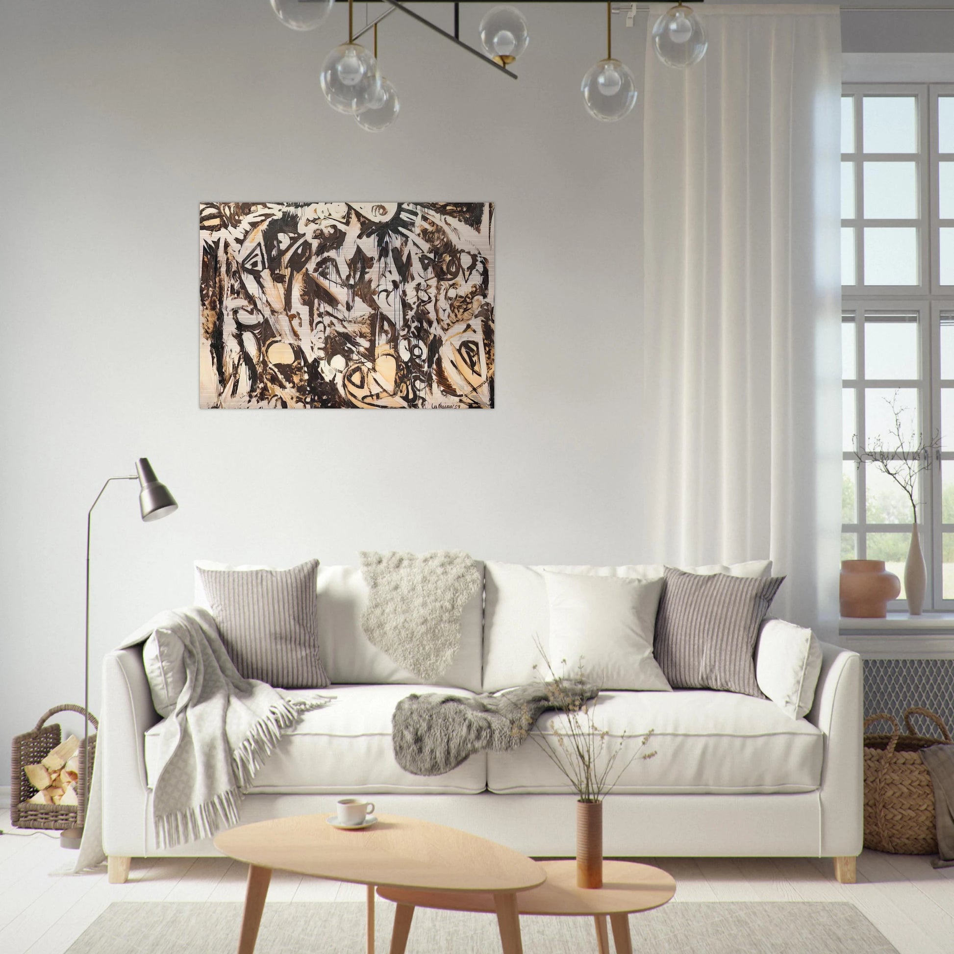 Cool White - Lee Krasner Brushed Aluminum Print - 70x100 cm / 28x40 inches | Lee Krasner Aluminum Print | Lee Krasner Prints