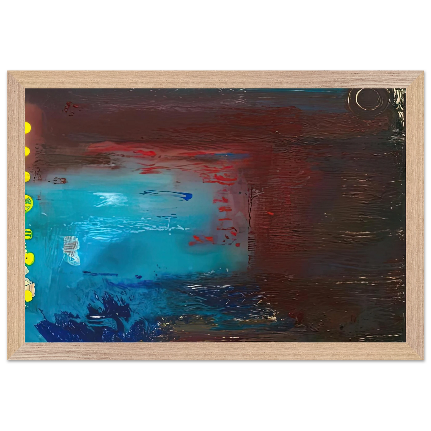 Helen Frankenthaler - Borrowed Dream, 1992- Wall Art - 60x80 cm / 24x32 inches - Premium Wooden Framed Poster With Fine Art Paper-canvas - Black frame