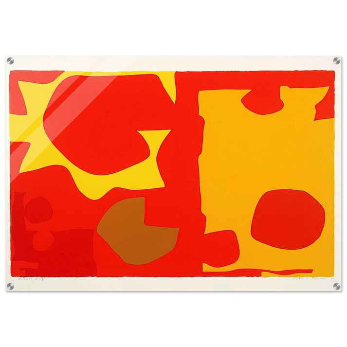 Six in Light Orange with Red in Yellow - 1970 - Patrick Heron Acrylic Print - 70x100 cm / 28x40″ inches