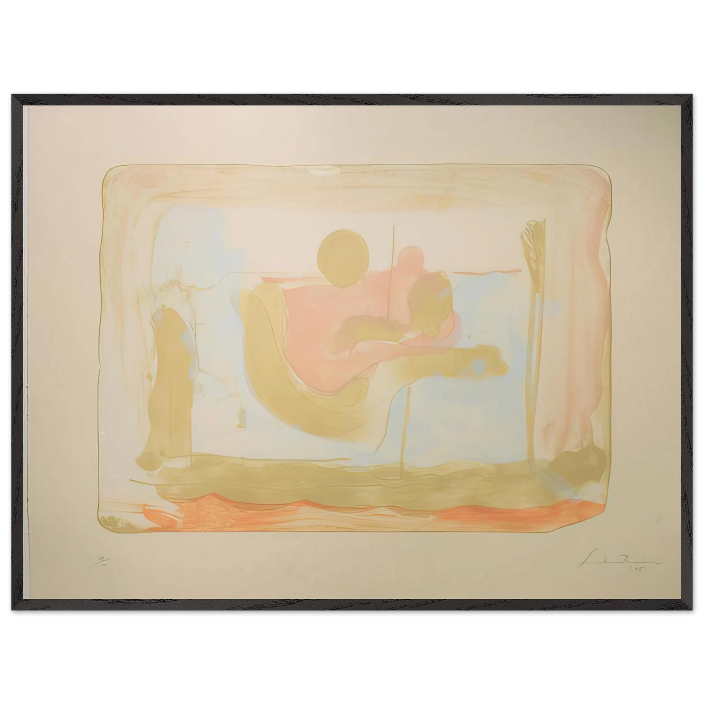 Helen Frankenthaler - Reflections I - 1995 Wall art - A2 (42 x 59.4  cm) - Fine Art Poster-canvas - -